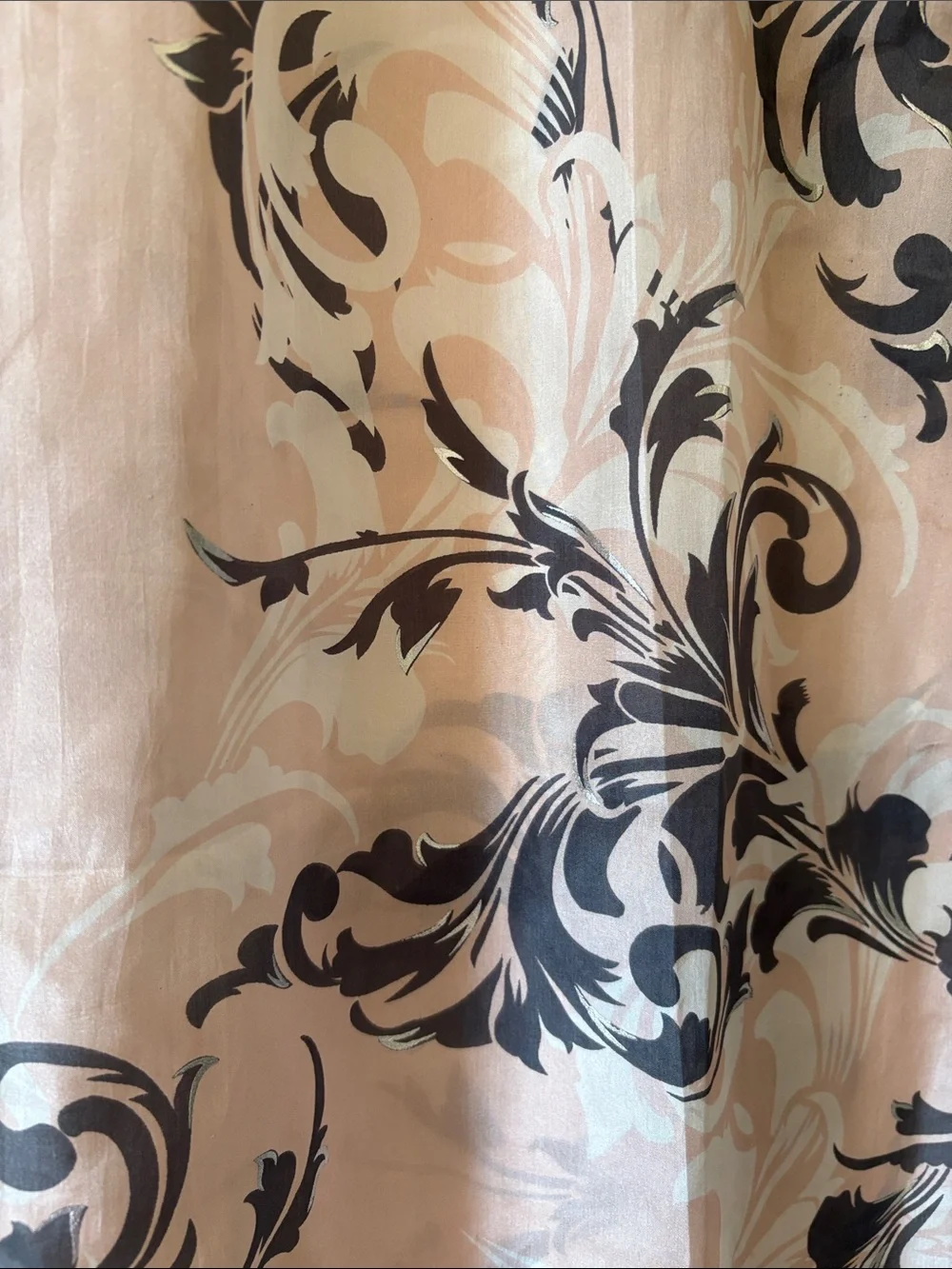 Pink Scroll silk Print Women’s scarf